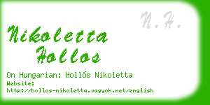 nikoletta hollos business card
